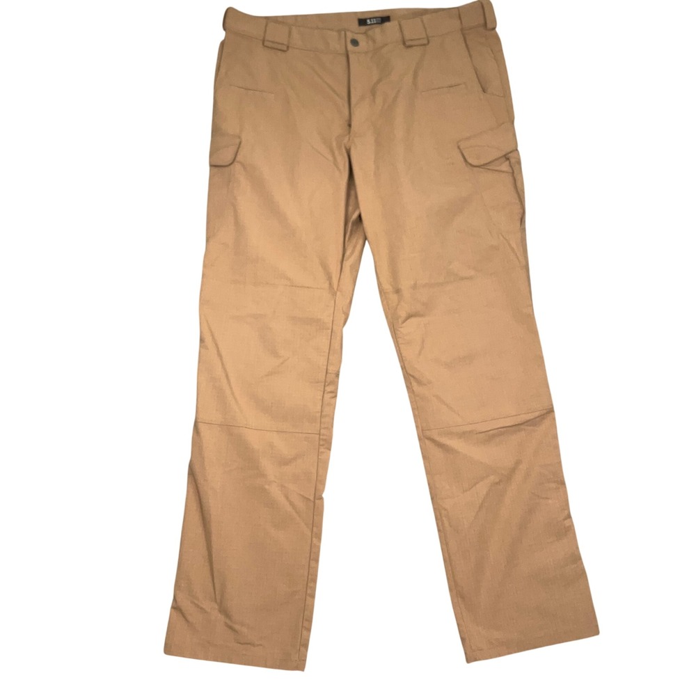 5.11 Tactical Cargo Pants Mens 40x36 Khaki Ripstop Reinforced Knee Workwear